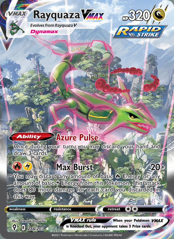 Rayquaza VMAX (Alternate Art Secret) 218/203