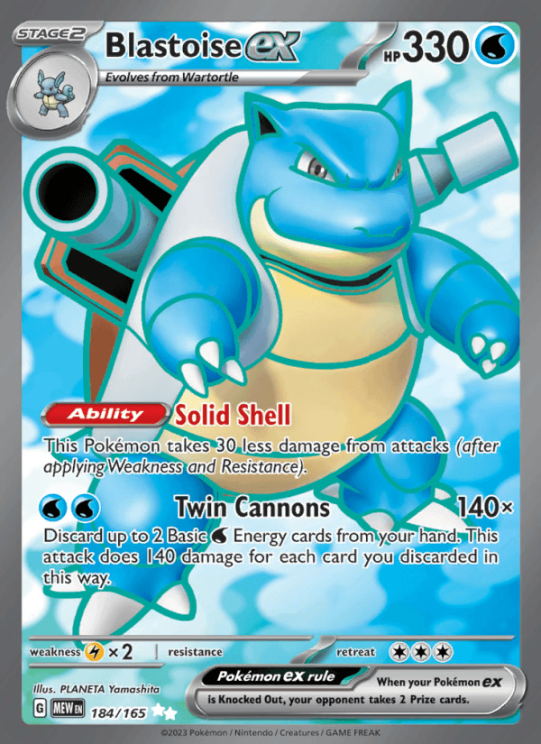Blastoise ex 184/165